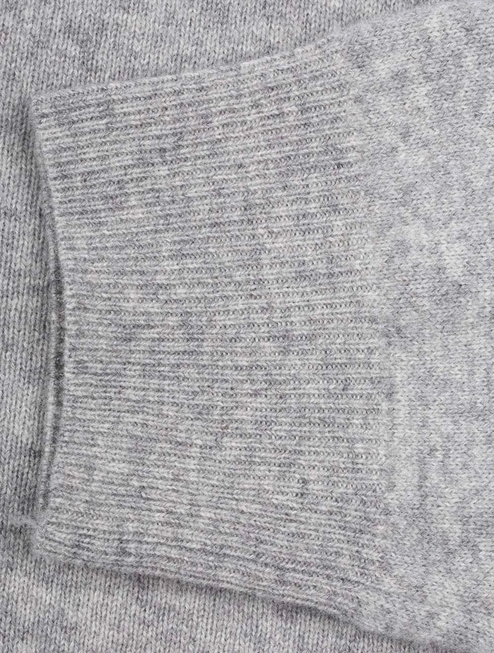 Superfine Lambswool V Neck Grey Melange