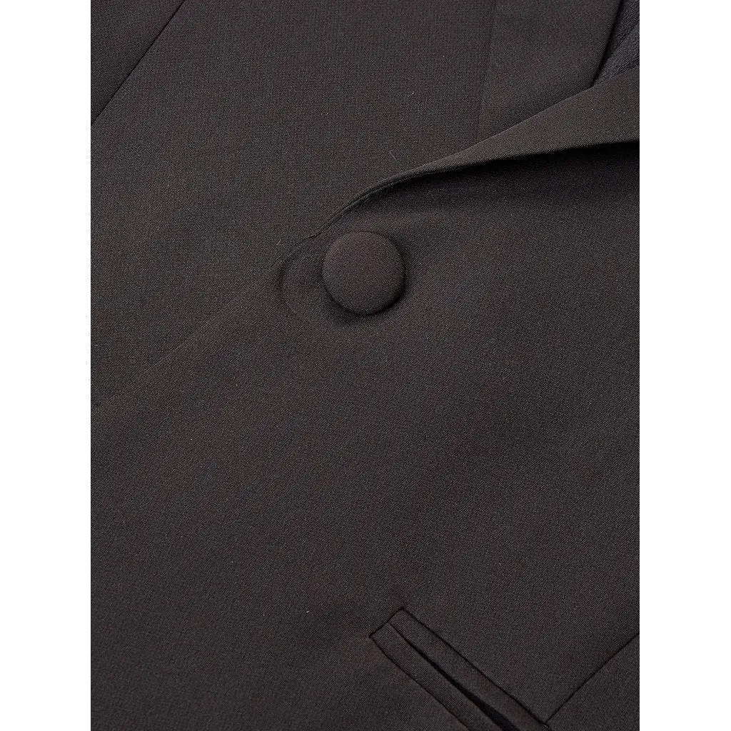 Trumpet Sleeve Single Button Blazer