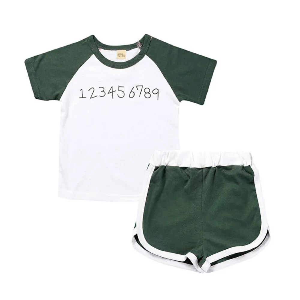 Unisex Summer Children's Suit Baby Vest Shorts Two-Piece Set Wholesale Kids Boutique Clothes