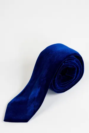 Velvet Electric Blue Tie