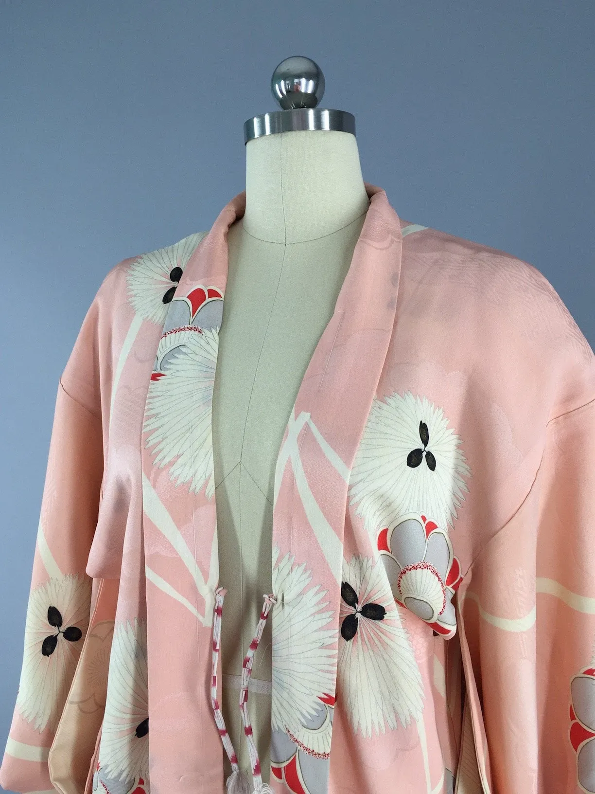 Vintage 1950s Silk Haori Kimono Cardigan