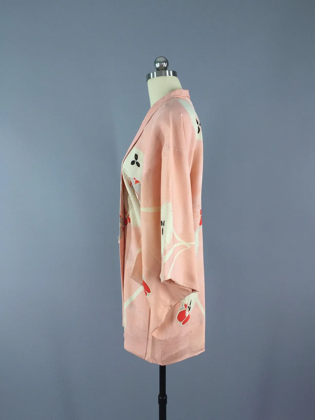 Vintage 1950s Silk Haori Kimono Cardigan