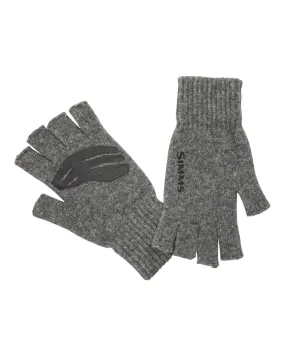 Wool Half-Finger Gloves - Steel