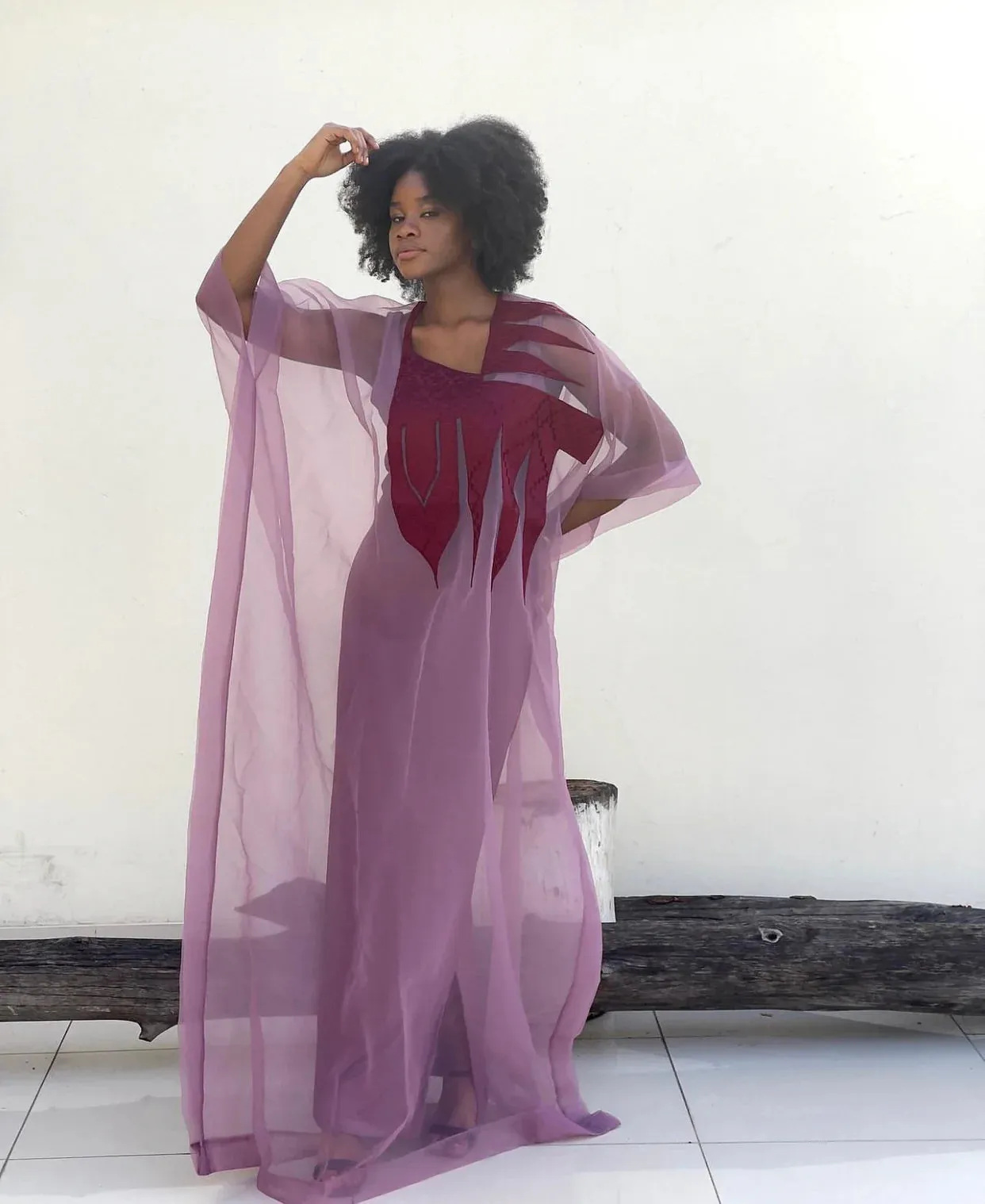 Yeside Laguda Yara Agbada with a slip Dress